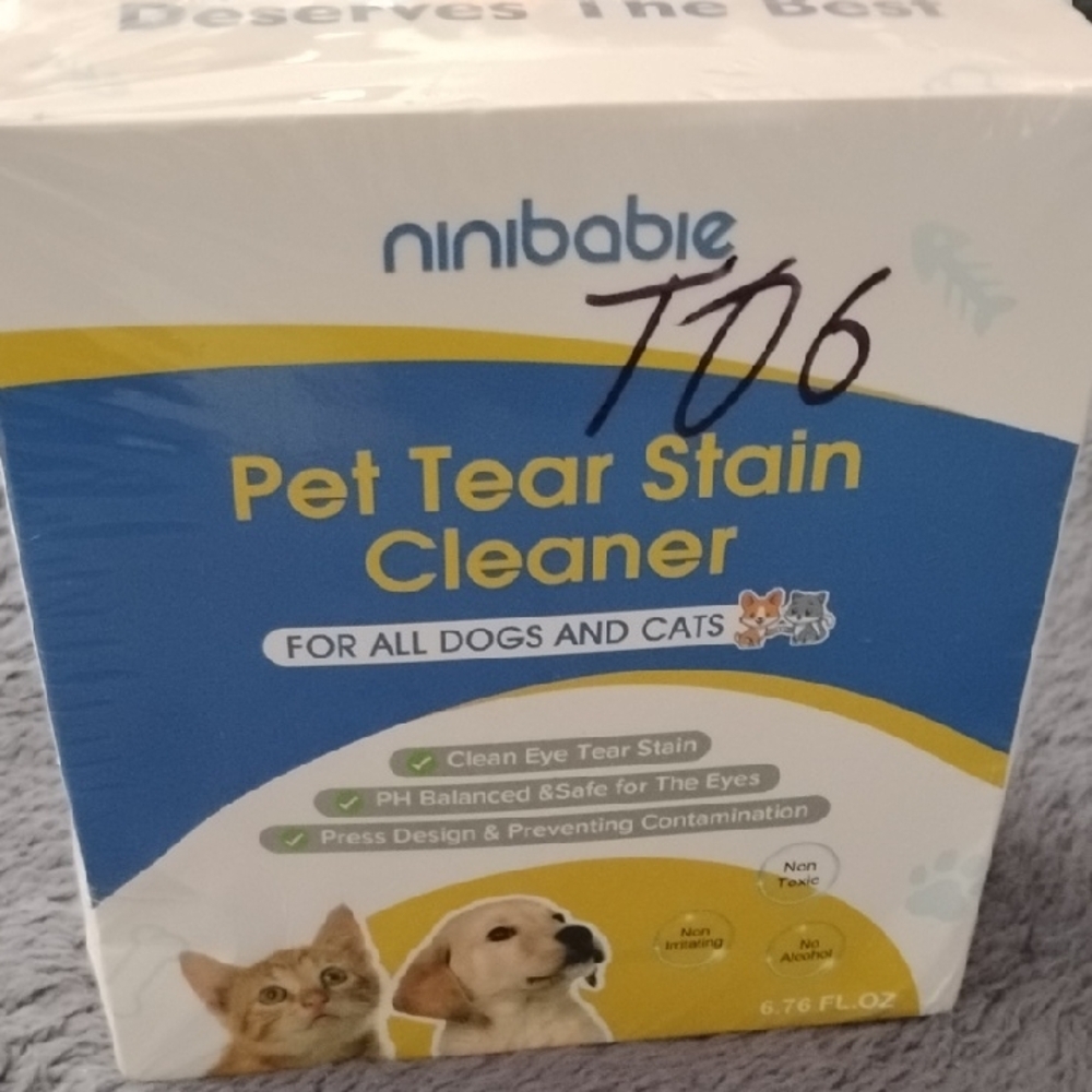 Tear Stain Remover Kit for Dogs and Cats - Blue and Yellow
